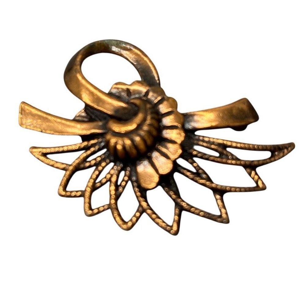 Copper Demi-Parure Brooch Pin